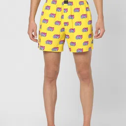 JACK & JONES Men Yellow & Blue Printed Pure Cotton Boxers 279161701-picture-17