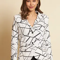 BAESD Printed Single Breasted Blazer-picture-24