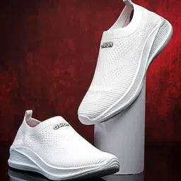 ASIAN Men Round Toe Memory Foam Mesh Slip-On Sneakers-picture-11
