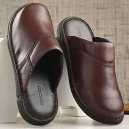 Overdrive Men Lightweight Leather Slip-On Mules-picture-18