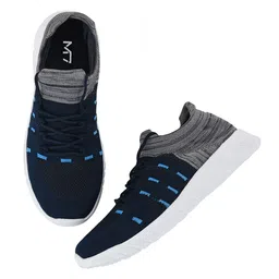 BIRDE Men Blue Woven Design Slip-On Sneakers-picture-40