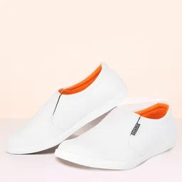 FAUSTO Men White Slip-On Sneakers-picture-28