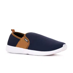 Khadims Men Navy Blue Colourblocked Slip-On Sneakers-picture-57