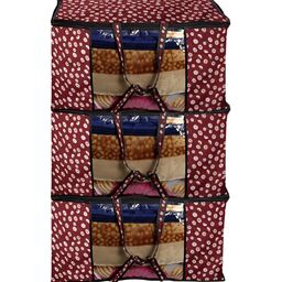 Stylista Red & White 3Pcs Printed Water Resistant Multi-Utility Organisers-picture-12