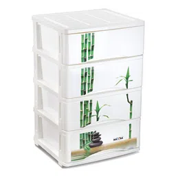 Nayasa Tuckins Deluxe White and Green 4 Pieces Floral Printed Drawer Organisers-picture-28