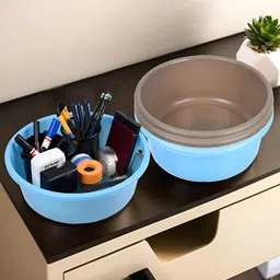 Kuber Industries Blue Set of 4 Regular Desk Organiser Organisers-picture-22
