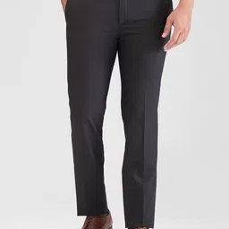 Raymond Striped Slim-Fit Formal Trousers image 1