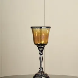 Pure Home and Living Black Glass Candle Holder-image-8