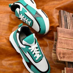 El Paso Women Green Colourblocked Sneakers-image-47