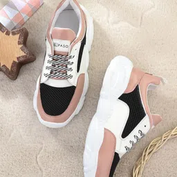 El Paso Women White Colourblocked Lightweight Sneakers-picture-30