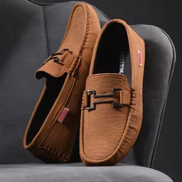 Killer Men Round Toe Slip On Lightweight Horsebit Loafers-image-9