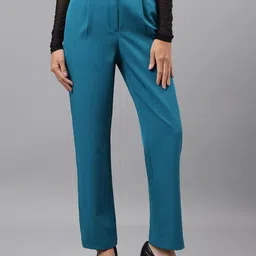 Latin Quarters Women Relaxed Slim Fit Easy Wash Pleated Trousers-picture-31