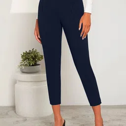 Dream Beauty Fashion Women Easy Wash Pleated Cropped Trouser-image-100