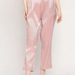 Cloth Haus India Women Relaxed Sheen Self Design Brocade Parallel Trousers-image-63