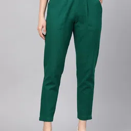 KASHISHIYA Women Relaxed Regular Fit Mid-Rise Trousers-picture-24