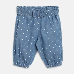 Chicco Girls Polka Dot Printed Cotton Relaxed Joggers-picture-26