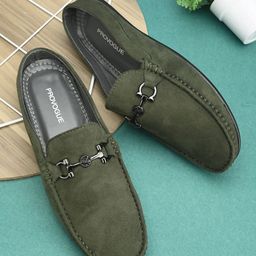 Provogue Men Textured Suede Loafers-picture-9