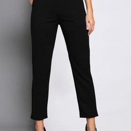 BAESD Women Smart Straight Fit High-Rise Wrinkle Free Trouser-picture-30
