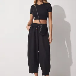 Happiness istanbul Women Mid-Rise Plain Parallel Trousers-picture-22