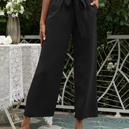 StyleCast Black Women Mid-Rise Peg Trousers-image-66