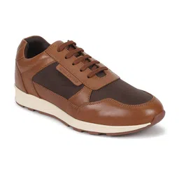 Royal Enfield Men Thump Textured Leather Sneakers-image-36