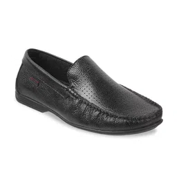 Metro Men Textured Perforated Leather Loafers image 2