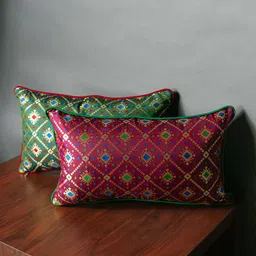 RoyalDeco Assorted 2 Pieces Geometric Rectangle Cushion Covers-picture-36