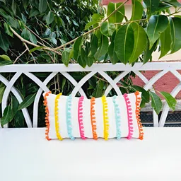 THROWPILLOW White & Pink Embroidered Rectangle Cushion Cover-picture-38