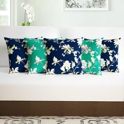 Divine Casa Set of 5 Floral Square Cushion Covers-picture-15