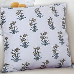 Texstylers Yellow 5 Pieces Floral Square Cushion Covers-picture-35