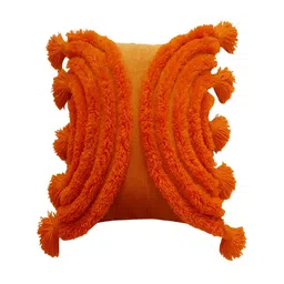THROWPILLOW Orange Embellished Square Cushion Cover-picture-17