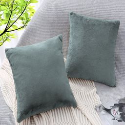 LUXEHOME INTERNATIONAL Sea Green 2 Pieces Square Cushion Covers-picture-12