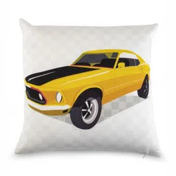 WAXWINGO White & Yellow Cartoon Characters Square Cushion Covers-picture-14