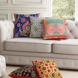 SEJ by Nisha Gupta Unisex Blue Cushion Covers-picture-28