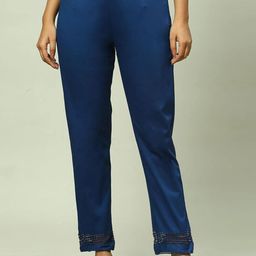 Rangriti Women Relaxed Straight Leg Slim Fit Trousers-picture-18