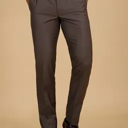 METAL Slim Fit Mid-Rise Formal Trousers-image-18