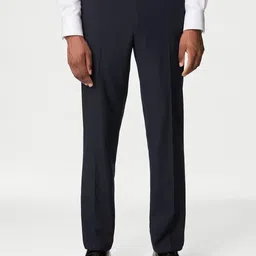 Marks & Spencer Men Slim Fit Mid-Rise Formal Trousers-picture-37