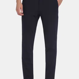 Blackberrys Men Navy Blue Slim Fit Casual Trousers-picture-5