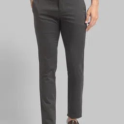 Parx Men Green Mid Rise Slim Fit Trousers image 1