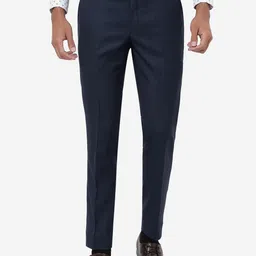 JADE BLUE Men Slim Fit Mid-Rise Formal Trousers-picture-27