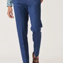 MR BUTTON Men Mid-Rise Slim Fit Trousers-picture-20