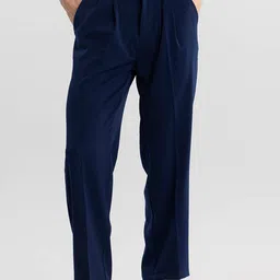 Snitch Men Smart Loose Fit Pleated Regular Trousers-picture-26