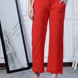 NEUDIS Women Smart Straight Fit Trousers-image-102