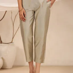Juniper Women Beige Relaxed Straight Leg Straight Fit Trousers-image-4