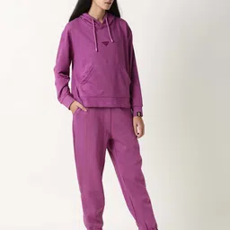 RAREISM Women Purple Solid Joggers-picture-28