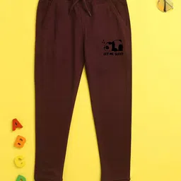 NUSYL Kids Burgundy Solid Joggers-picture-18