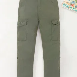 Ed-a-Mamma Boys Mid Rise Plain Cotton Straight Fit Cargos Trousers-picture-23