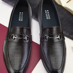 HERE&NOW Men Textured Formal Loafers-picture-42