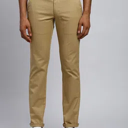 Parx Tapered Fit Low-Rise Cotton Chinos Trousers-image-0