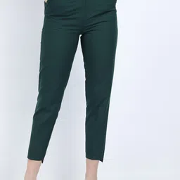 Tokyo Talkies Women Green Skinny Fit Chinos Trousers-picture-46